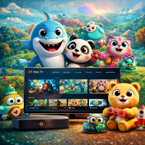 contenido para niños en flujo tv